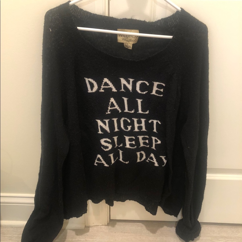 Graphic long sleeve sweater